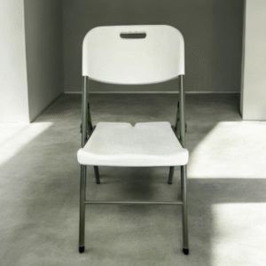 Cadeira Dobrável Branca para Mesa Maleta | VIAGLOBAL
