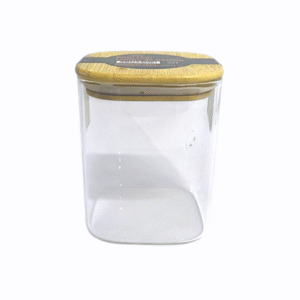 Tampa de bambu natural do pote quadrado 950ml com vedação hermética