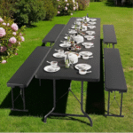 Banco Maleta preto VGHome perfeito para eventos