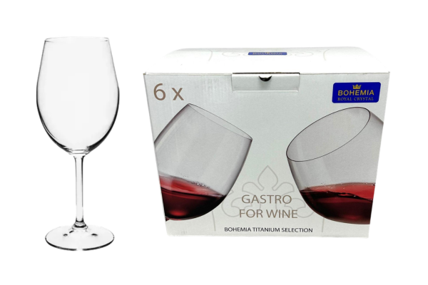 Taça de cristal Bohemia Titanium para vinho tinto, 580ml